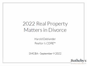 smcba - real property matters in divorce